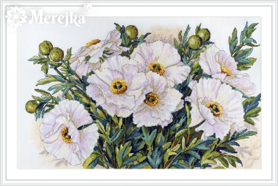 Merejka # 118 Fleurs blanches